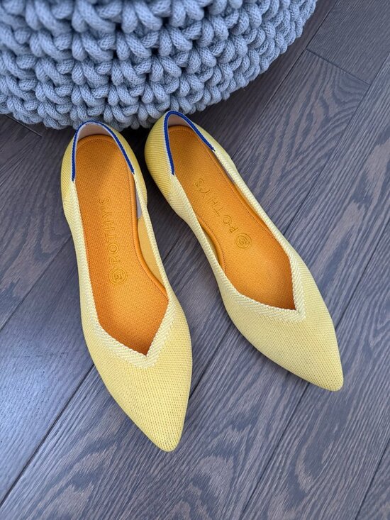 Rothy's Shoes - Rothy’s The Point II Size 9 flats light yellow excellent condition